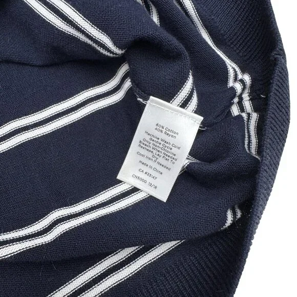 Talbots Petite Women's Striped LS Button Down Cardigan Sweater Top, Size LP - Picture 4 of 7